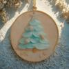 Acrylic Christmas Tree Ornament Decorative Sea Glass Coastal Holiday Accent Pendant Unique Religious Gift