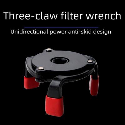 Three-Claw Non-Slip Oil Filter Wrench for Easy Filter Removal