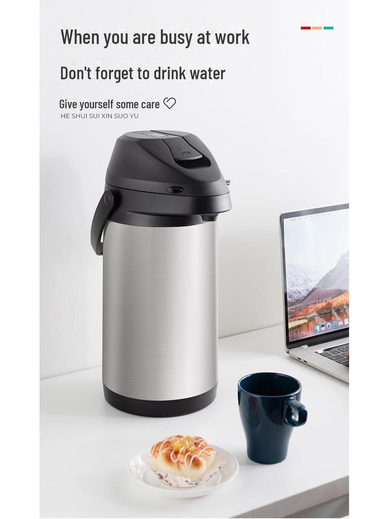 Tianxi Stainless Steel Press-Action Air Pressure Thermos Kettle