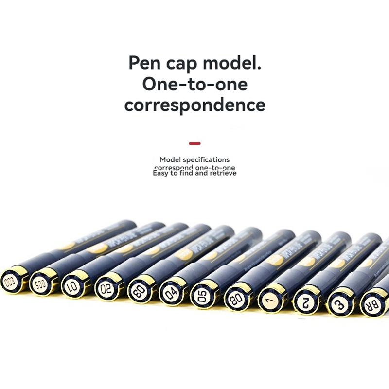 12 buc./set Art Manga Contur stilou Pigment Liner Micron Pen Marker Fine Liner Ac Pen pentru Schiță Pensule Papetarie Articole pentru Artă