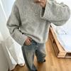 Maglione da donna autunno 2026, oversize, tinta unita, lavorazione a maglia morbida, casual, ampio, girocollo, pullover