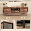 Multi-Storage Industrial TV Stand - Brown/Grey/Black