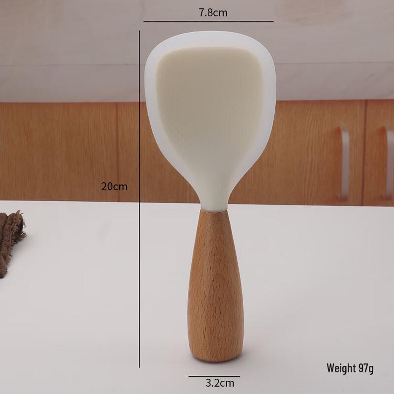 Силиконовая ложка для риса ZISIZ с деревянной ручкой