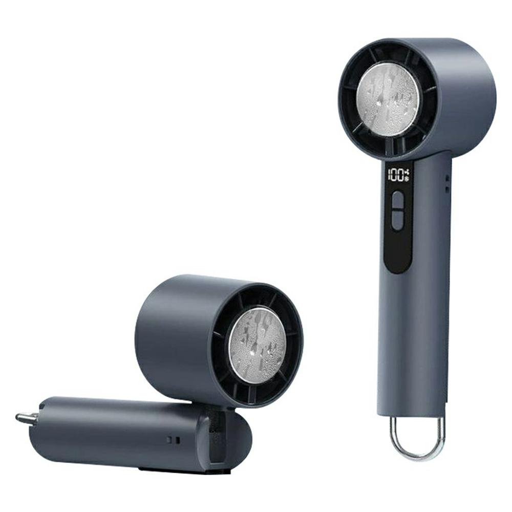 

Y58 Напівпровідниковий Льодяний Охолоджуючий Ручний Вентилятор Цифровий Дисплей Безступінчато Регульований Складаний Турбо Вентилятор Dark Grey