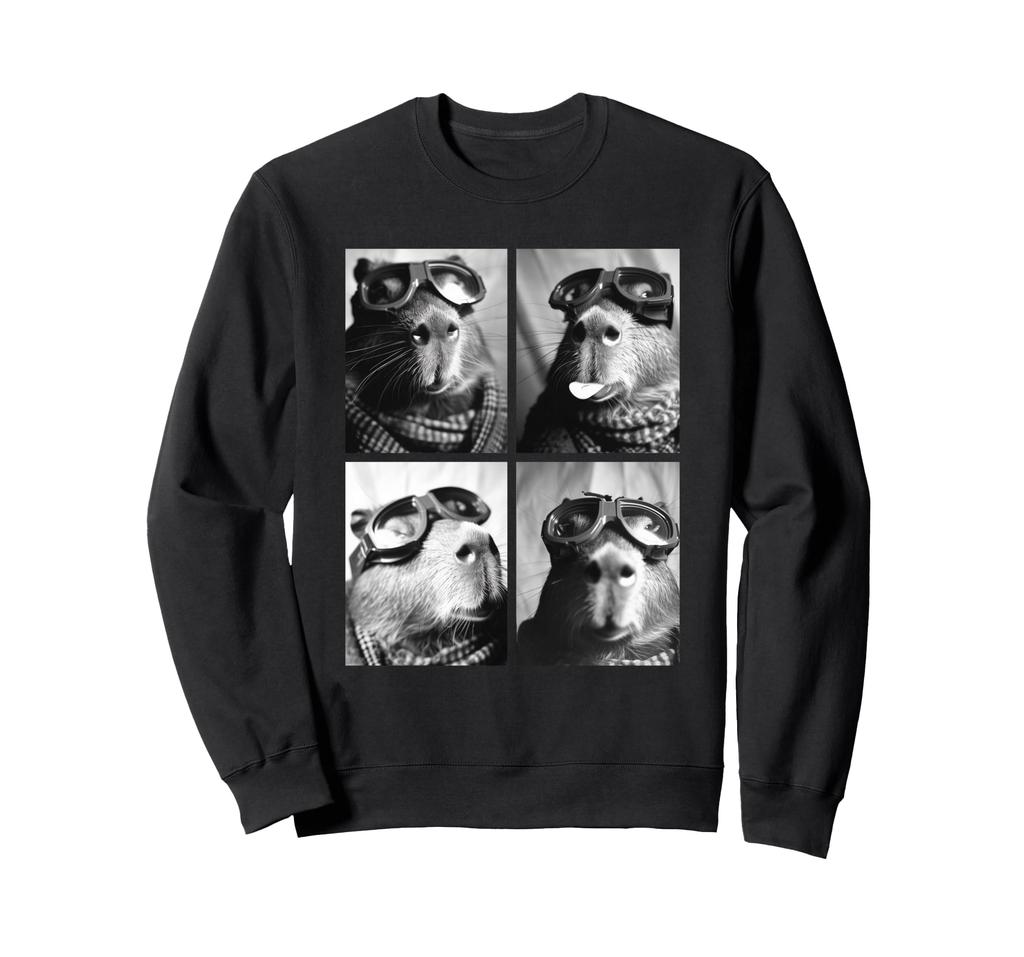 Cute Capybara Snow Goggles Funny Forest Animal Winter Sweatshirt