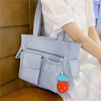 Damen Umhängetasche Preppy Studenten Büchertasche Nylon Schultertaschen Pendler Handtasche Luxustasche Geldbörse Handtasche