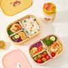 Abnehmbare 3-Fächer-Kunststoff-Lunchbox Mikrowellengeeignet Tragbar Auslaufsicher Bento-Box Für Kinder Schüler Wiederverwendbarer Lebensmittelbehälter