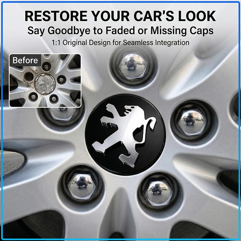 4pc/set 60mm Car Wheel Center Hub Cap 56mm Stickers Car Rims Dust-proof Cover Hubcaps For Peugeot 206 307 301 207 407 308 406 107 108 208 408 508 607