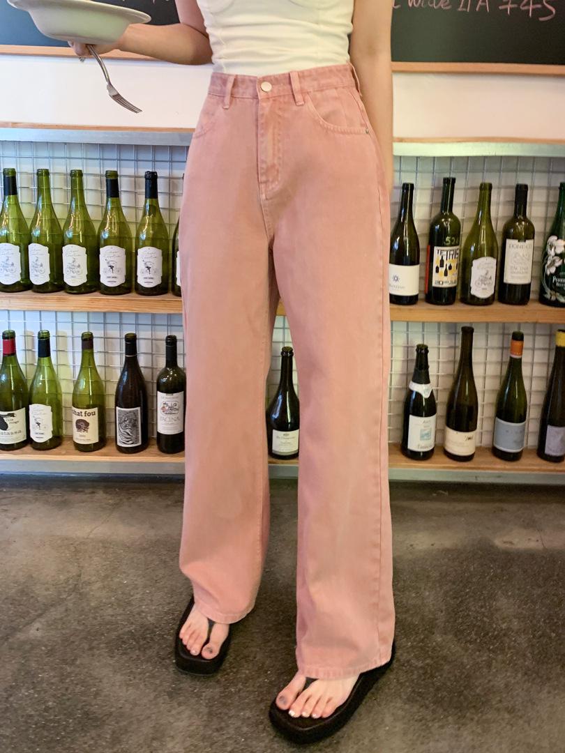 

GAGD High-Waisted Slimming Wide-Leg Jeans in Dirty Pink L