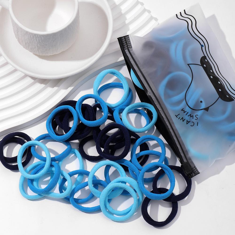 20/50Pcs Women Girls Basic Hair Band 4.5cm Simple Solid Colors Elastic Headband Hair Ropes Ties Hair Accessories Ponytail Holder