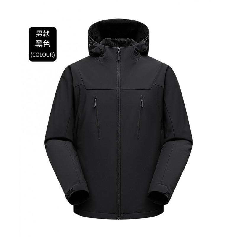 Unisex Softshell Jacket Hiking Camping Outdoor Travel Windproof Breathable Hooded Lightweight Men Women