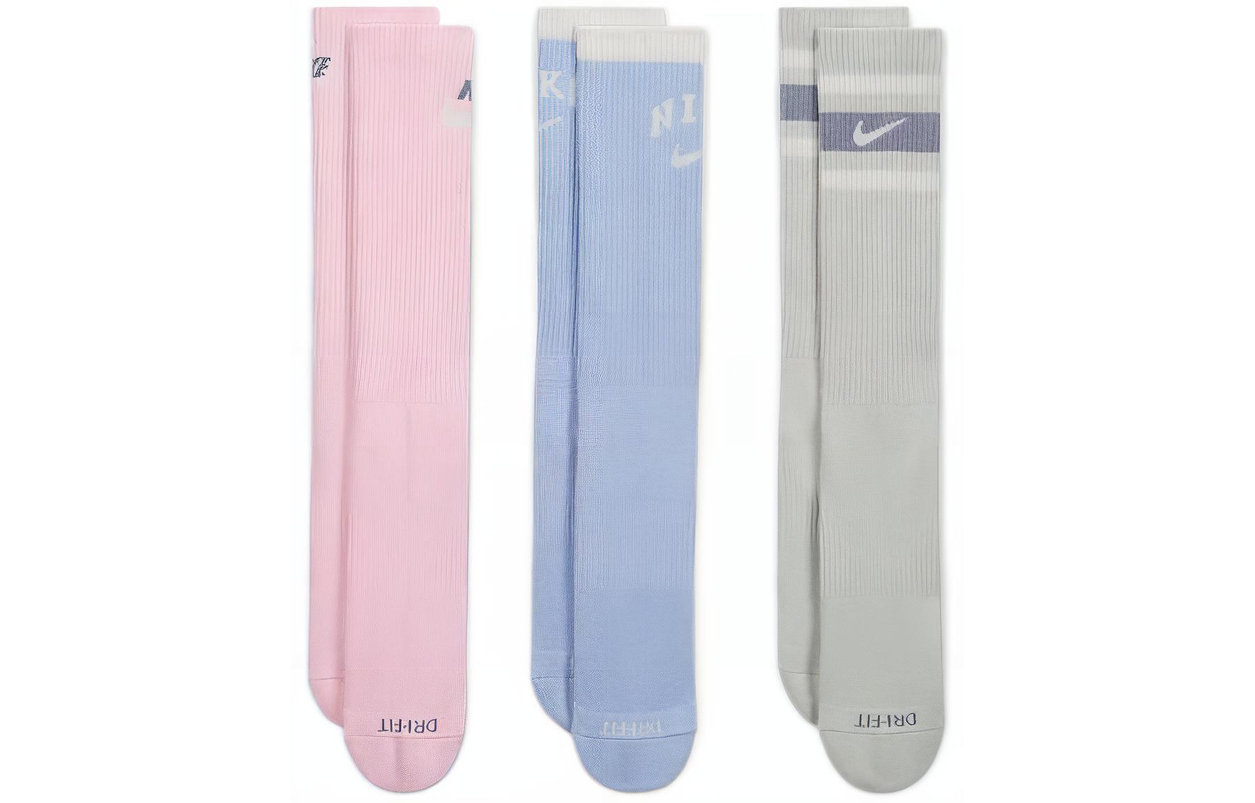 Nike Knee High Socks Unisex 3 Pack DX7665-902 XL