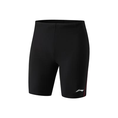 Li Ning Schwimmserie Logo Slim Fit Schnelltrocknende Badehose Herren Bademode Schwarz ASLU125-1
