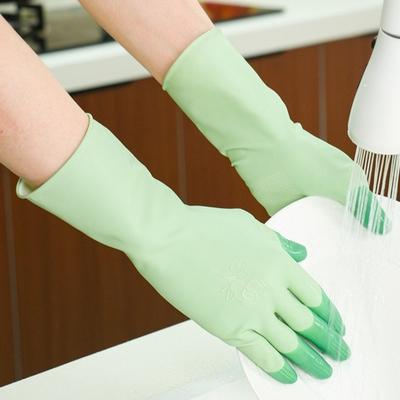 3Pairs/Set Thickened Dishwashing Gloves Oil Resistant Reusable Latex Gloves Tear-resistant Waterproof Cleaning Gloves