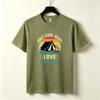Camping TShirt Cool Dads Love Camping Retro Graphic Tee Vintage Sunset Casual Cotton Dad Gift Streetwear Harajuku Y2k Tops
