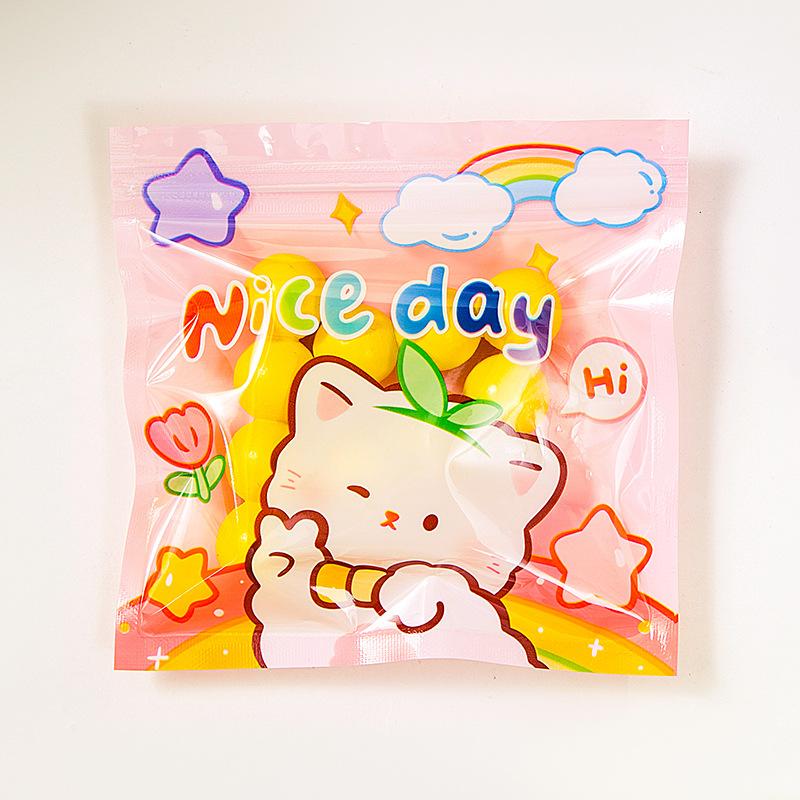 TETP 50Pcs Ziplock Bag With Claer Window Handmade Candy Lollipop Chocolate Macarons Packaging Favors DIY Headdress Bracelet Pack