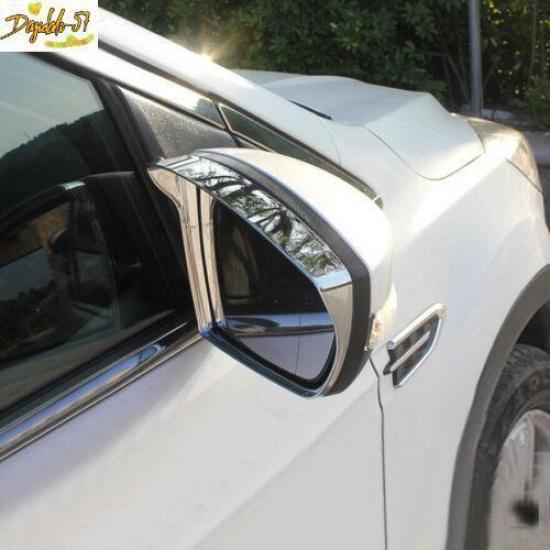ABS Chrome Side Mirror Rain Eyebrow Cover Trim 2P For Ford Escape Kuga 2013-