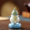 Jingdezhen Rotating Fortune and Prosperity Small Ornament, Small Ceramic Tea Table Ornament, Rotating Gourd