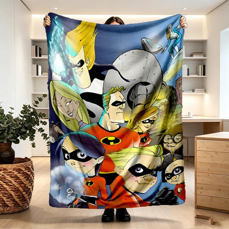Incredibles Print Blanket - Soft & Comfortable, for Bedroom, Travel, Sofa, Home Decoration - Birthday Christmas Gift for Friend