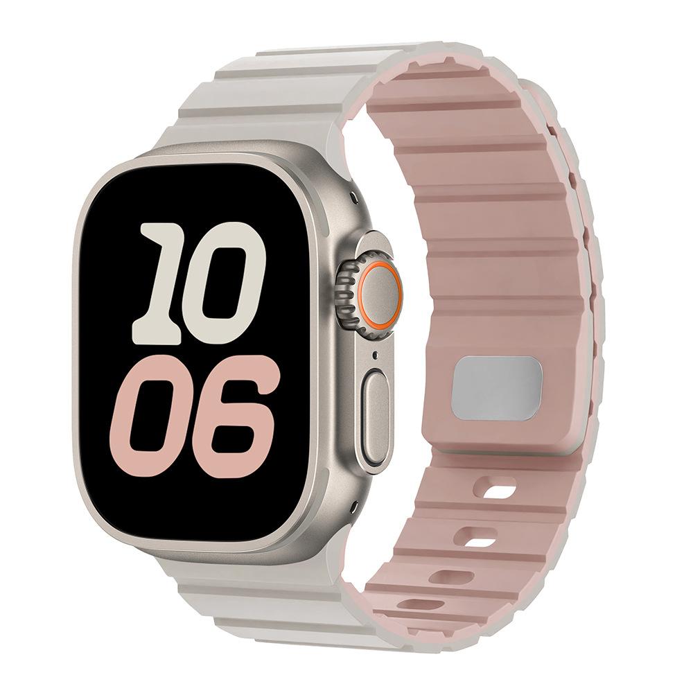 Apple S10 Saat için Uygun Silikon Kordon 42mm/46mm Mıknatıslı Emiş Ultra2 Silikon Erkek ve Kadın Kordonu