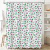 Delightful Floral Shower Curtain Purple Green Pattern Polyester Fabric Perfect for Bathrooms Decor Ready-to-ship