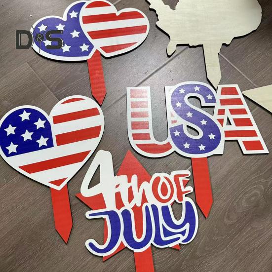 Star Patriotic Garden Stake American Style Outdoor Stake 4th of July Holiday Decor for Home Independence Day Yard Lawn Decoration