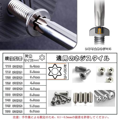 KIMLONTON T-Handle Long Torx Wrench Star-Shaped Screwdriver Set, 9-Piece Set with T10, T15, T20, T25, T27, T30, T40, T45, and T50 Screwdrivers, Cr-V C