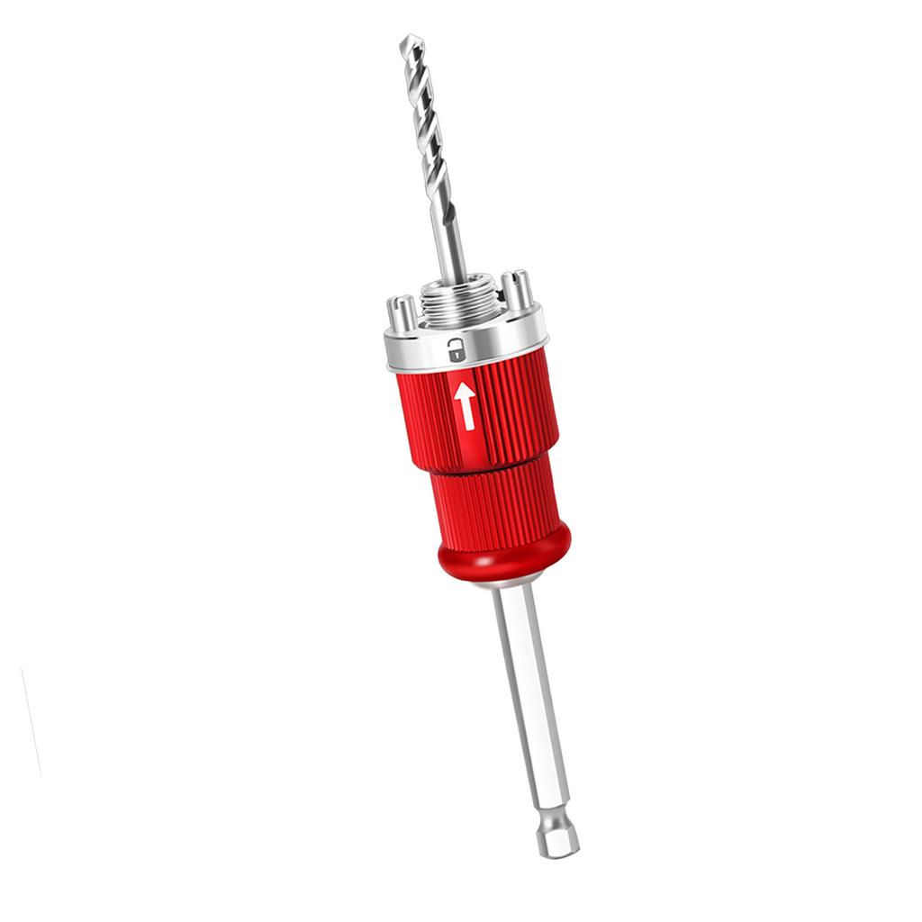 Quick Release Hole Saw Arbor Adapter Self Locking 10mm Hex Shank Rapid Coring Connecting Rod for Pipe Extension and