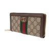 Gucci Portafoglio Unisex Lunga Cerniera Tela e Pelle con Striscia Logo Ophidia Marrone Ebano 523154-96IWG-8745