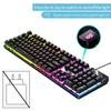 Gaming-Tastatur, 104 Tasten, kabelgebunden, Gaming-Tastaturen, Hintergrundbeleuchtung, mechanisches Desktop-Computerzubehör für Desktop-Laptop-PC-Spieler