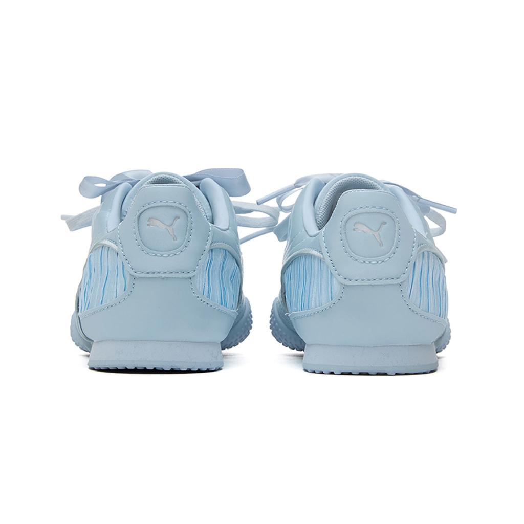 Puma Bella V2 Glam Spring Summer Cool Thin Sole Training Wrinkled Silk Satin Casual Low Top Shoes Unisex Sneaker Bellflower-Blue 406796-01