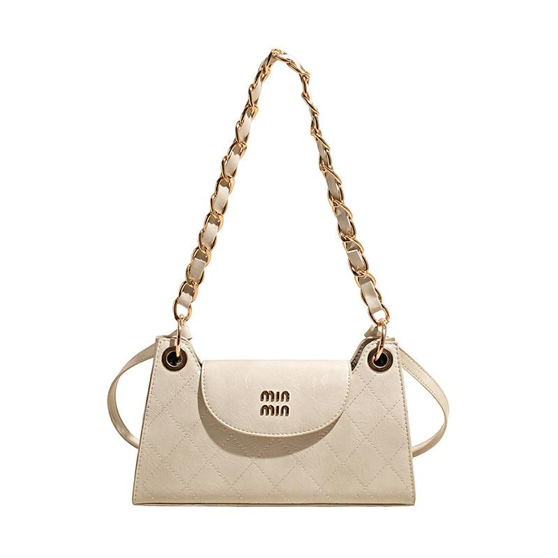 Underarm Bag Women's 2025 Autumn and Winter New Versatile Shoulder Bag Small Fragrant Wind Rhombus Chain Commuter Messenger Bag