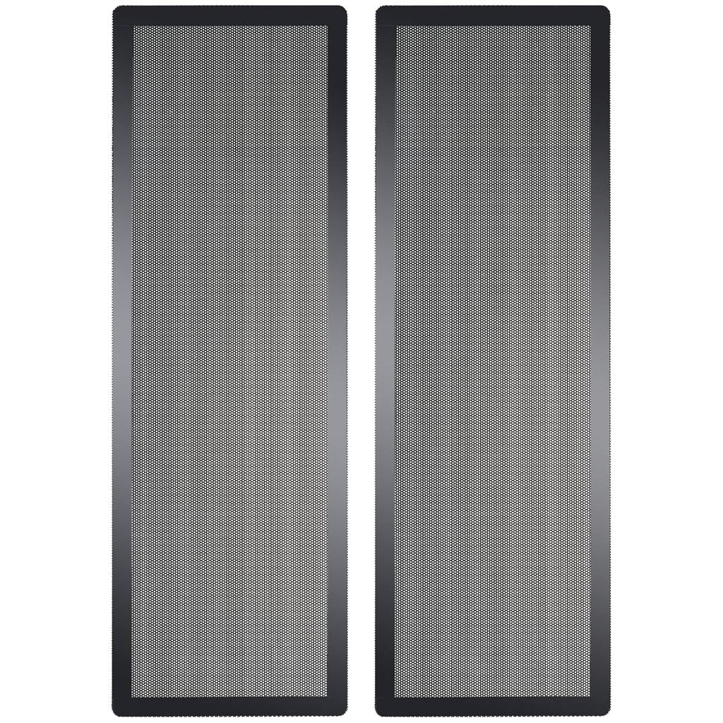 360mm x 120mm PC Case Dust Mesh Filter [2 Pack], Magnetic Frame Computer Fan Dust Mesh PC Cooler Filter Dustproof PVC Cover Grills - Black
