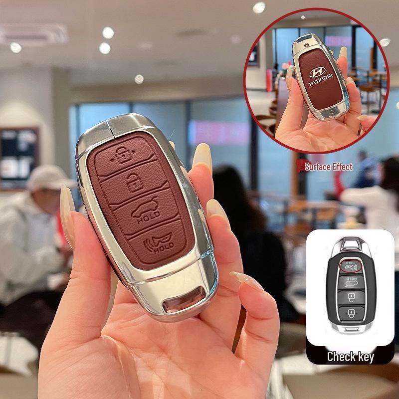 Metal Leather Protective Key Cover for 2021-22 Beijing Hyundai Custu