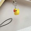 Fashionable Duck Shaped Phone Jewelry Easy To Attach Animal Keychain Accessory Versatile Bag Pendant Decoration