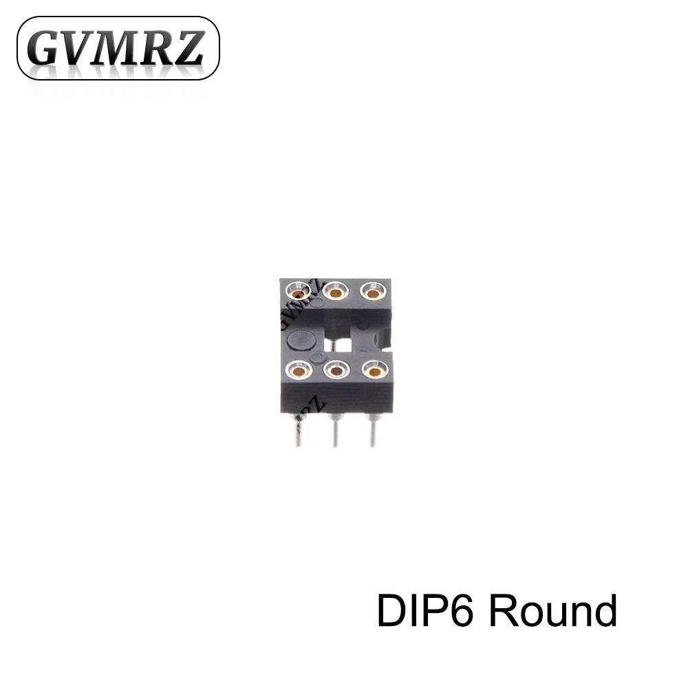 5PCS Round Pin DIP IC Socket Assorted Sizes DIP6 DIP8 DIP14 DIP20 DIP24 Narrow / Wide DIP28 Narrow for PCB DIY Electronics