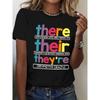Women's Casual Printed Round Neck Short Sleeve Fashion T-Shirt