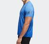 Adidas T Shirts Men's Natural Blue Crew Neck Moderate Straight Fit EC1088