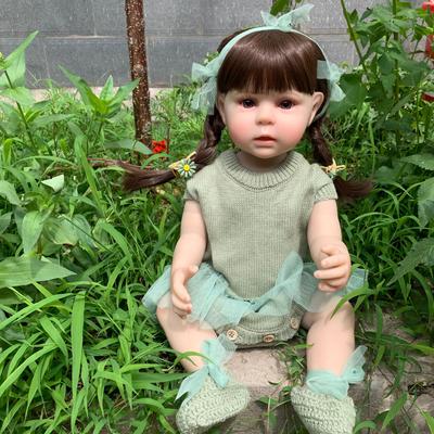 Lifelike 55 CM Soft Silicone Reborn Baby Girl Doll Bebe Toy Realistic Princess Toddler Christmas or Birthday Gift