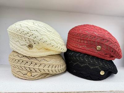 New Korean Style Summer Forward Beret Hat For Women Fashion Logo Outdoor Hollow Casual Best Matched Sunshade Cap Bonnets Gift