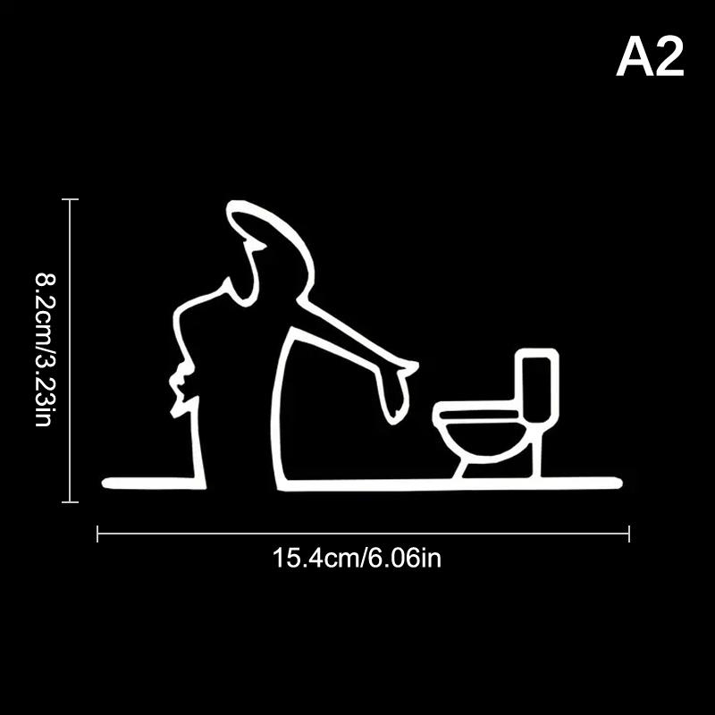 La Linea Minimalistická Kresba Samolepka na Auto Nárazník a Okno Dveře Samolepka na Zeď s Designem Kreslené Postavičky Domácí Dekorace Auta