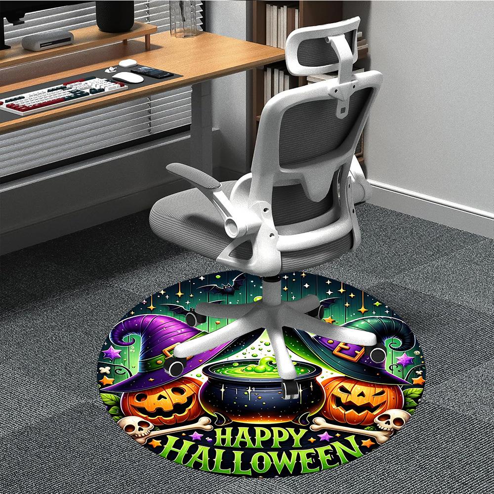 

1pc Halloween Cauldron Chair Carpet for Office Non-Slip, Machine Washable Rug for Office, Room - Polyester, Machine Made yy251029157 80cm by 80cm