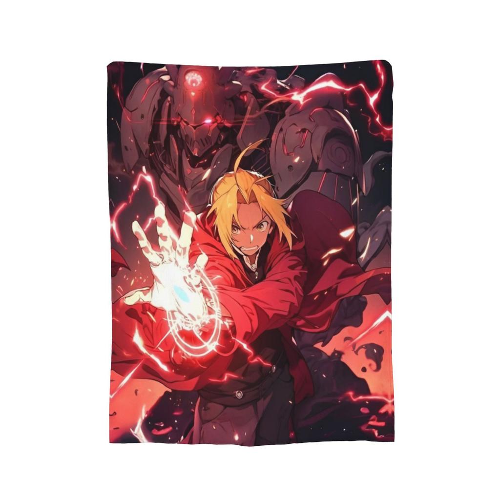 Fullmetal Alchemist Blanket Cover Flannel Anime Manga Warm Throw Blankets for Bedding Couch Bed Rug
