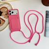 Crossbody Soft Gel case Skin Cover with Card Slots for iPhone 17 Promax/17/17 Pro/16E/16 Pro/15/14 Plus/13/12 Pro
