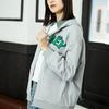 Li-Ning X Disney Co-Branded Letter Print Loose Zip Hoodie Jacket Women Outerwear Grey AWDS590-2