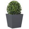 Vidaxl Donice Ogrodowe, 2 Szt., Antracytowe, 40X40X40 Cm, Stalowe