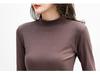 218 Korean Style Fleece-Lined Women's Long Sleeve Base Layer Top for Autumn/Winter