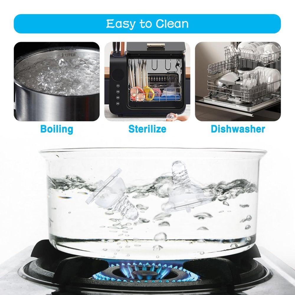 Food Grade Silicone Silicone Bottle Nipples Medium Flow Baby Bottles Teats  Baby Supplies