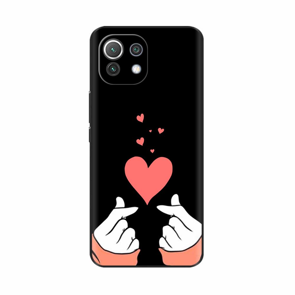 For Xiaomi Mi 11 Lite 5G NE Case Painted Soft Silicon Phone Back Cover For Xiomi Mi 11 Lite Case Mi 11 Lite Mi11 11i Shell Cover