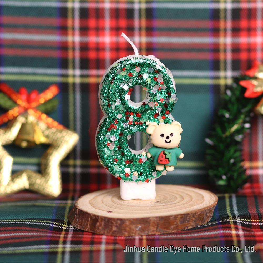 Santa Claus Birthday Number Candles - Creative Christmas Cake Decorations & Gifts